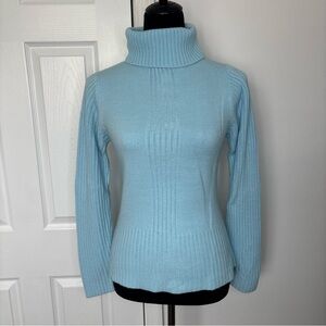 Banana Republic Light Blue 100% Cashmere Turtle Neck Sweater - See Measurements
